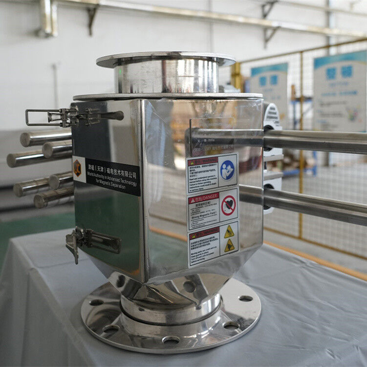 Взрывобезопасный самоочищающийся постоянный магнитный сепаратор с автоматическим управлением ПЛК для опасных сред